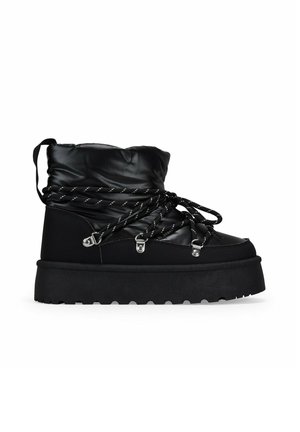 CON PLATAFORMA Y CORDONES - Stivali da neve  - black
