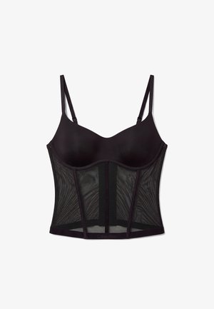 Calvin Klein Underwear, SHAPEWEAR BUSTIER TOP - MINIMALIST MESH - Сутиен за тениска - black