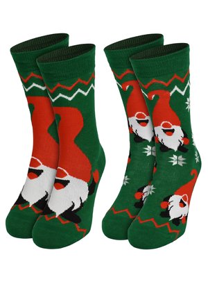 2ER PACK WEIHNACHTS WICHTEL - Socks - grün