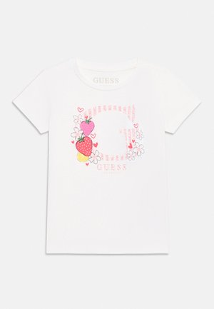 Guess, Nyomott mintás póló - pure white