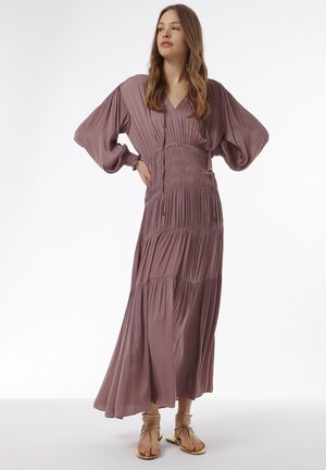 Leem SHIRRED WAIST - Maxi-jurk - brown