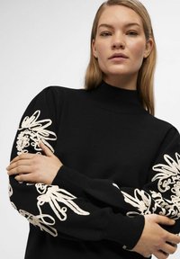 Object OBJJOANA - Gebreide jurk - black