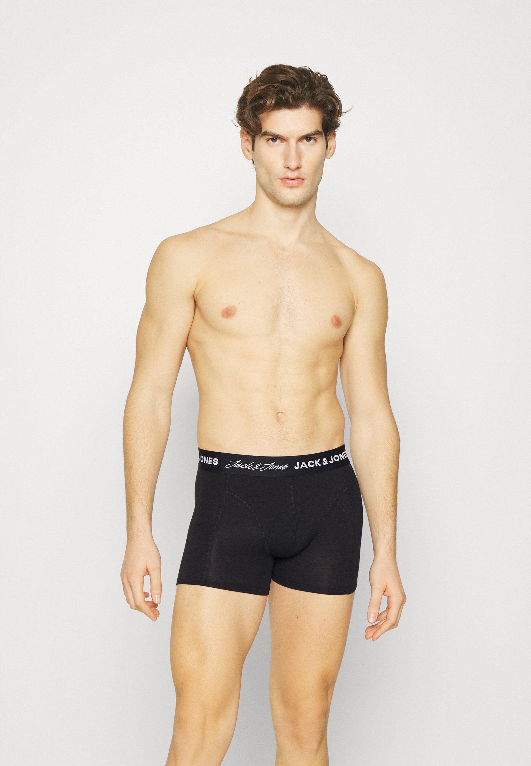 JACK & JONES JACANTHONY Trunks 3 Pack Boxer a Pantaloncino, Nero (Black), S (Pacco da 3) Uomo