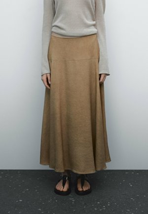 Massimo Dutti A-line skirt - BROWN