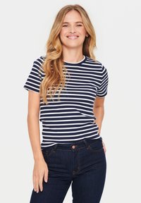 Saint Tropez ASTER SS STRIPE - Marškinėliai su spaudiniu - night sky