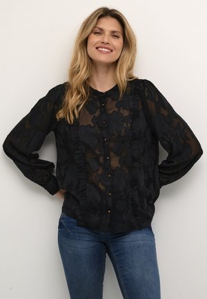 CRYANA - Button-down blouse - pitch black