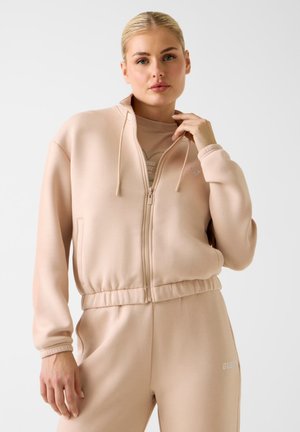CECILIA - Sweat zippé - beige
