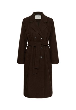Kaffe, KAFFE KAFANNY LONG COAT - Trench - chocolate brown