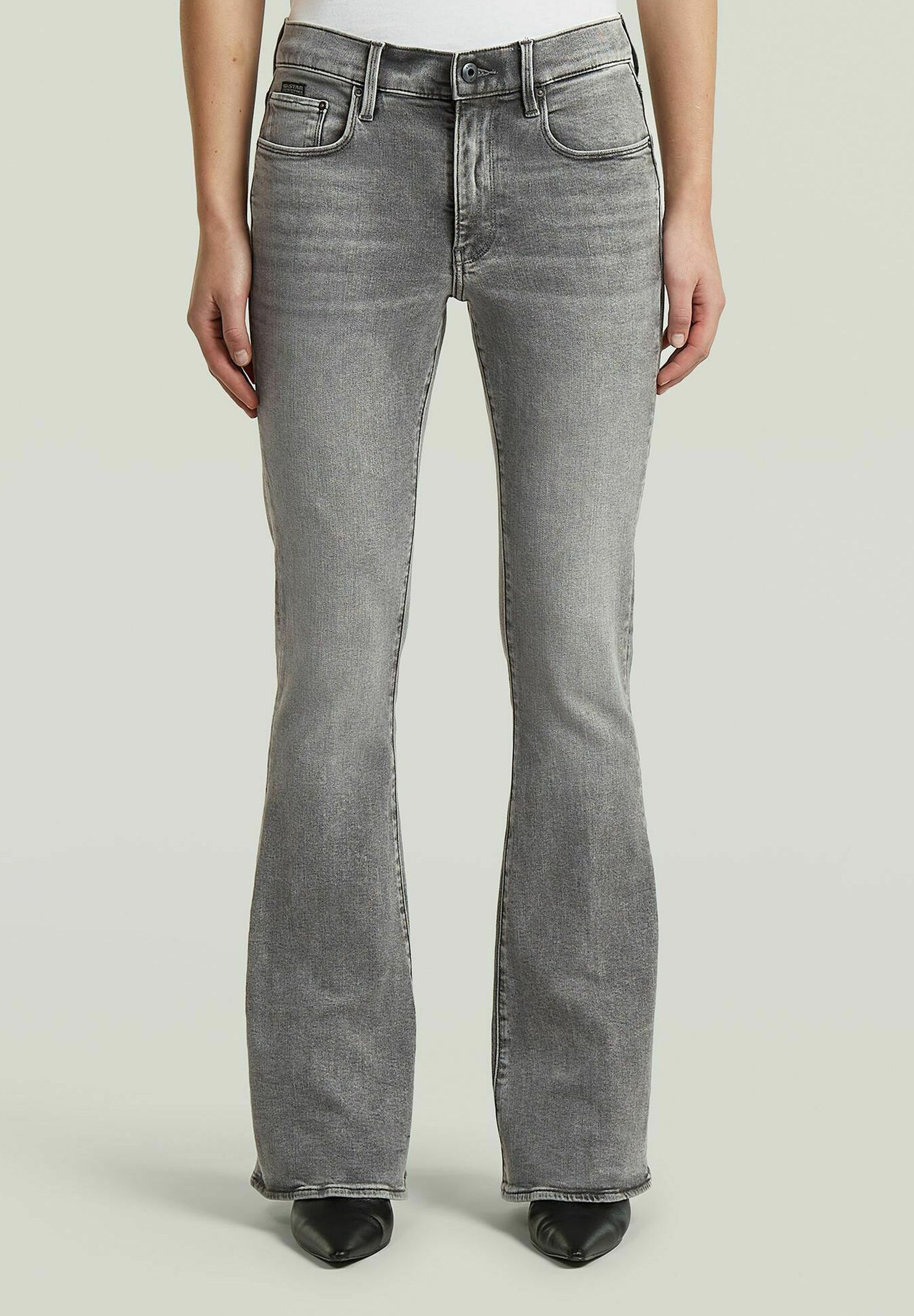 G-STAR 3301 FLARE JEANS - Bootcut jeans - faded odyssey grey/grijs