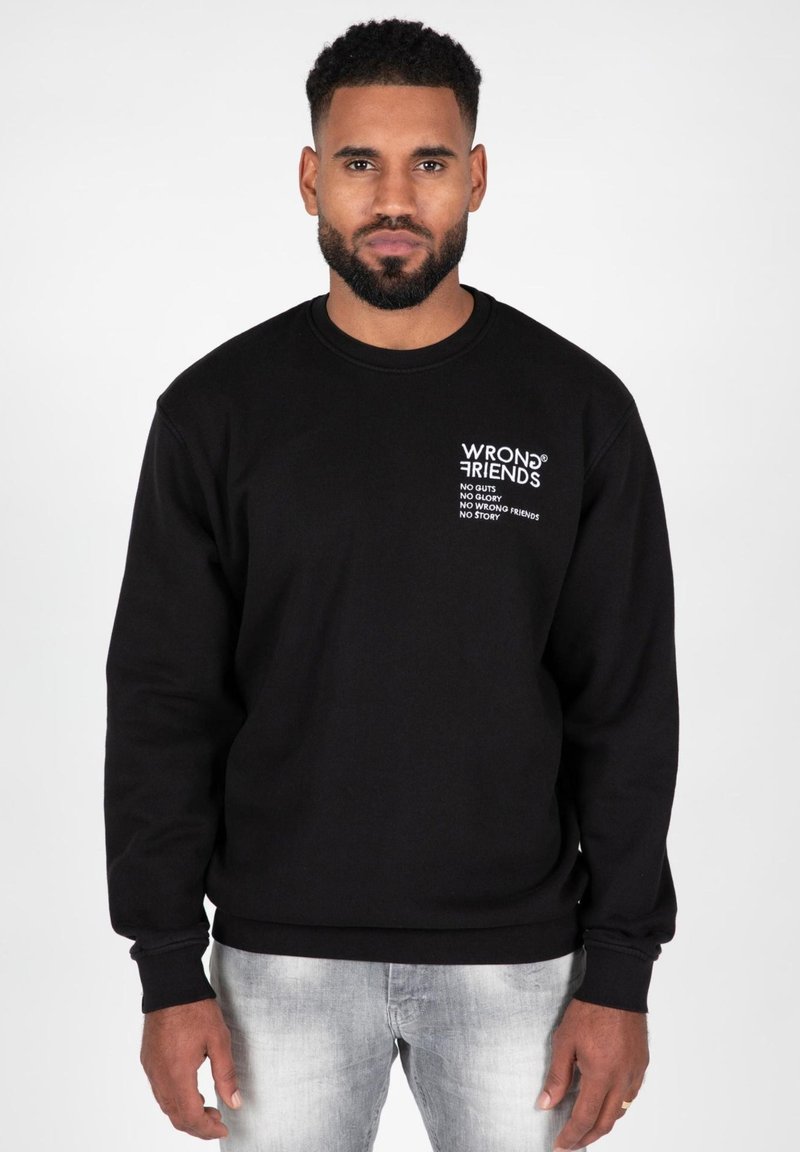 Wrong Friends NO GUTS NO GLORY - Sudadera - black