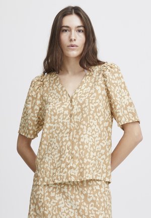 ICHI IHTAMIKO SH - Blusa - natural leo