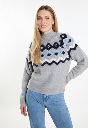 DreiMaster, DREIMASTER STRICKPULLOVER - Pullover - grau mehrfarbig