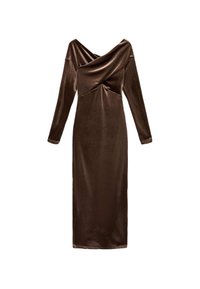 DELTA DRESS - Shift dress - bitter brown
