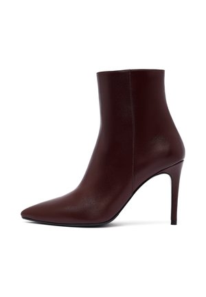Stivaletti con tacco - dark red