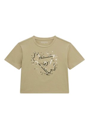 LOGO-DREIECK PAILLETTEN - T-shirt imprimé - grün