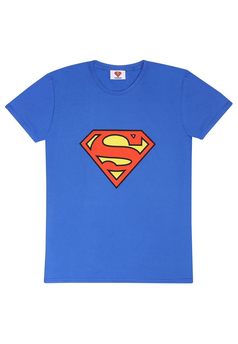 Henry Tiger DC COMICS SUPERMAN LOGO - Triko s potiskem - royal blue