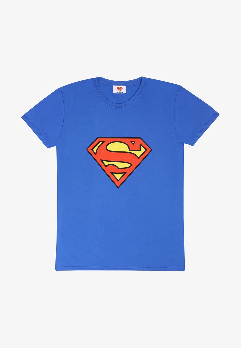Henry Tiger DC COMICS SUPERMAN LOGO - Triko s potiskem - royal blue