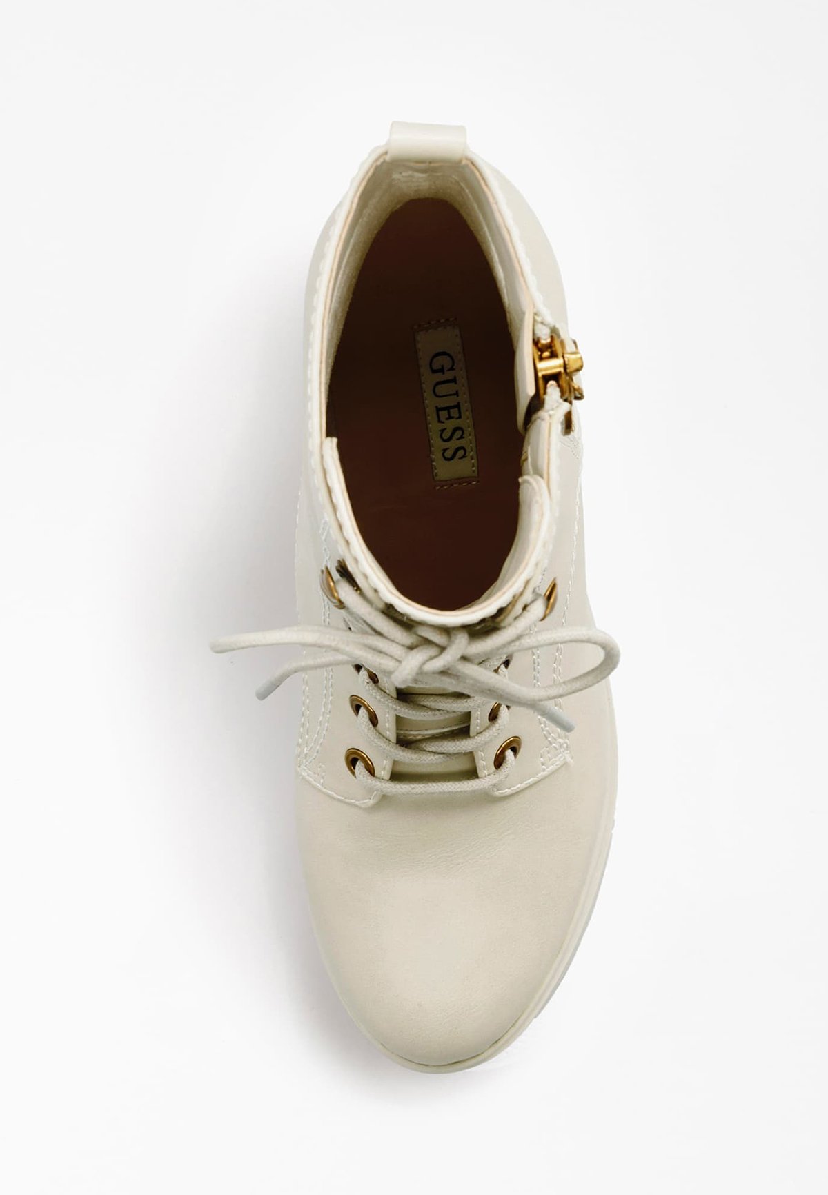 Guess CABRA LOGO - Botines con cordones - creme/beige - Zalando.es