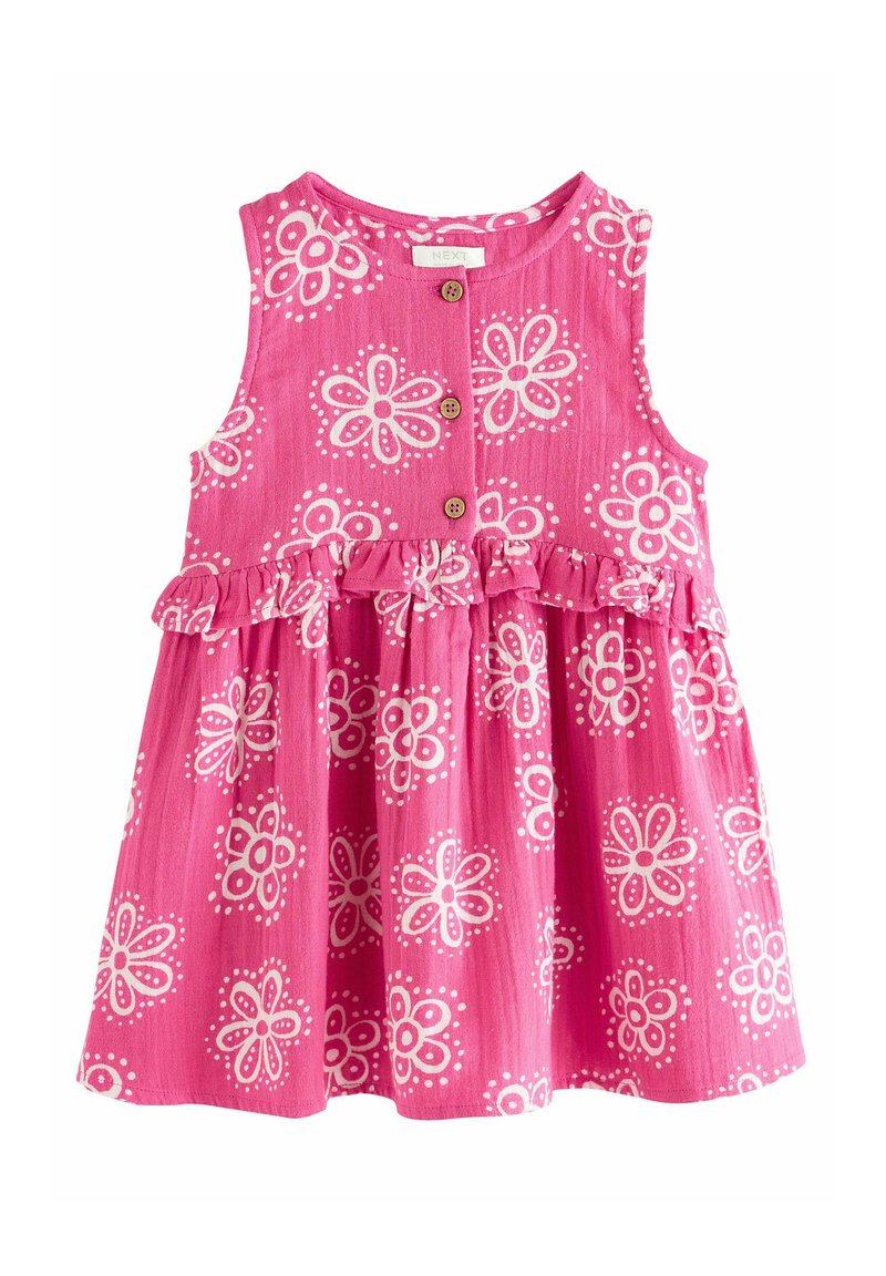 Next - REGULAR FIT SLEEVELESS PEPLUM  - Shirt dress - pink batik, Enlarge