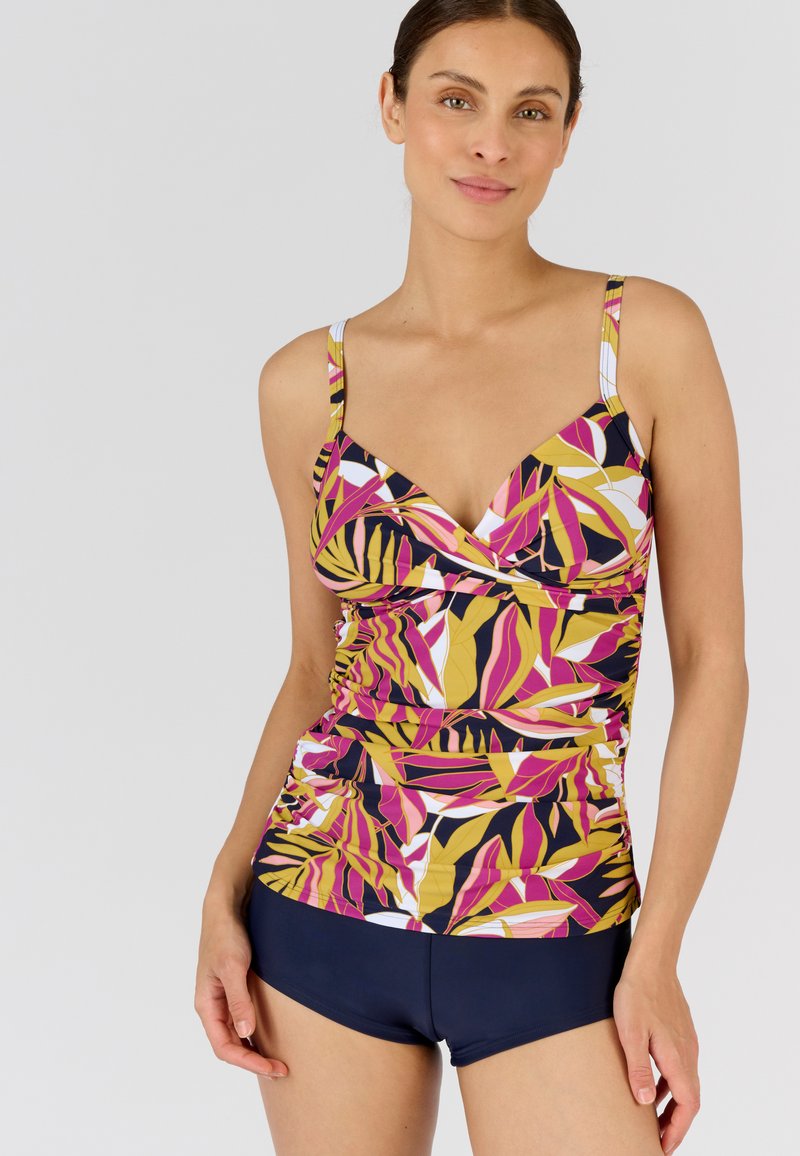 Damart TANKINI PERFECT FIT - Top de bikini - violet feuillage