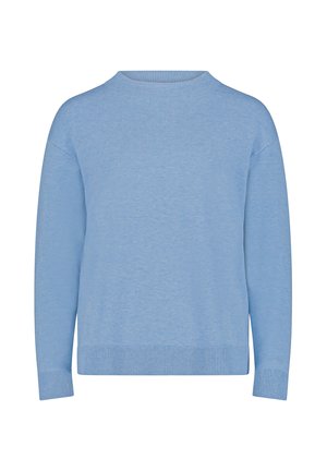 Betty Barclay, BETTY BARCLAY MIT STEHKRAGEN BASIC-STRICKPULLOVER - Pullover - middle blue melange