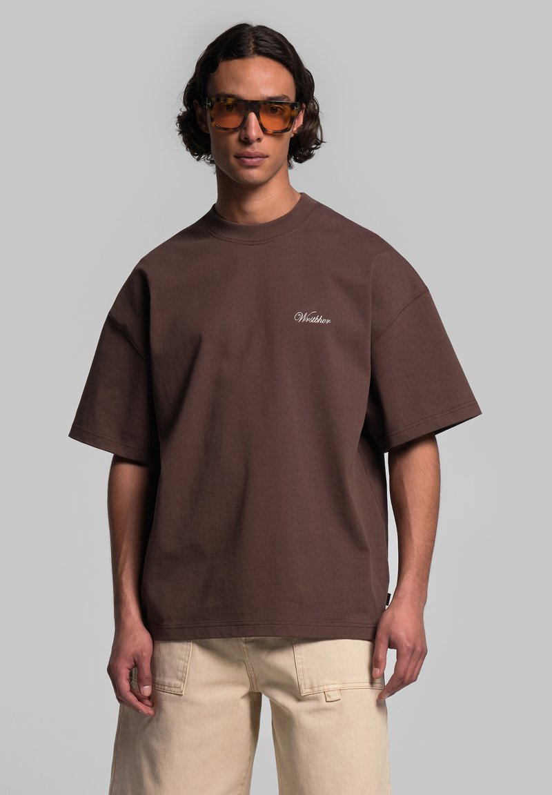 WRSTBHVR CLAYTON - T-shirt - bas - chocolate martini