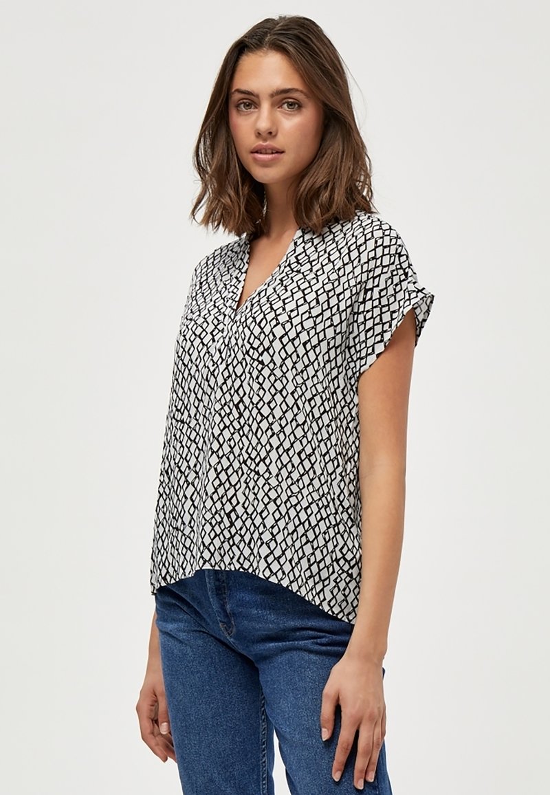 Desires JUDI - Blusa - Gardenia Pr/negro