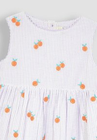 JoJo Maman Bébé EMBROIDERED REGULAR FIT - Jurk - lilac orange stripe