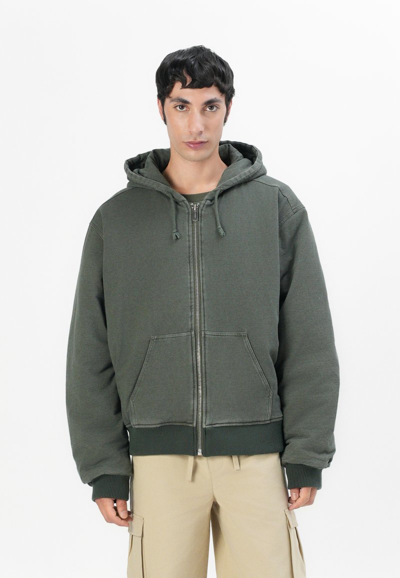 Holzweiler Sweater met rits donkergroen