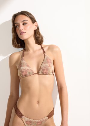 Calzedonia, ETHNIC BOHO TRIANGLE - Bikini-Top - brown