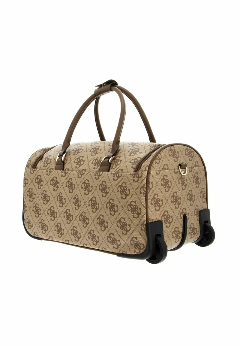 brown guess duffle bag