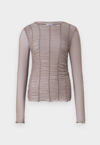 NMJUDITH DRAPED  - Maglietta a manica lunga - charcoal gray
