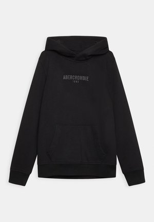 OVERSIZED LOGO SOLIDS - Mikina s kapucí - black