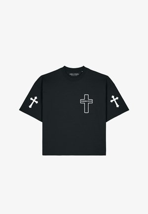 Mira Paris, KARMA KILLS EMBROIDERY OVERSIZED BOXY TEE 26 UNISEX - T-Shirt print - black