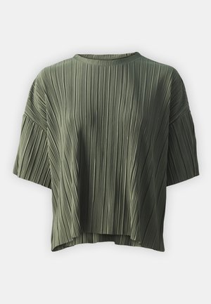 ONLY Petite ONLRAVENNA PLISSE - T-Shirt basic - four leaf clover