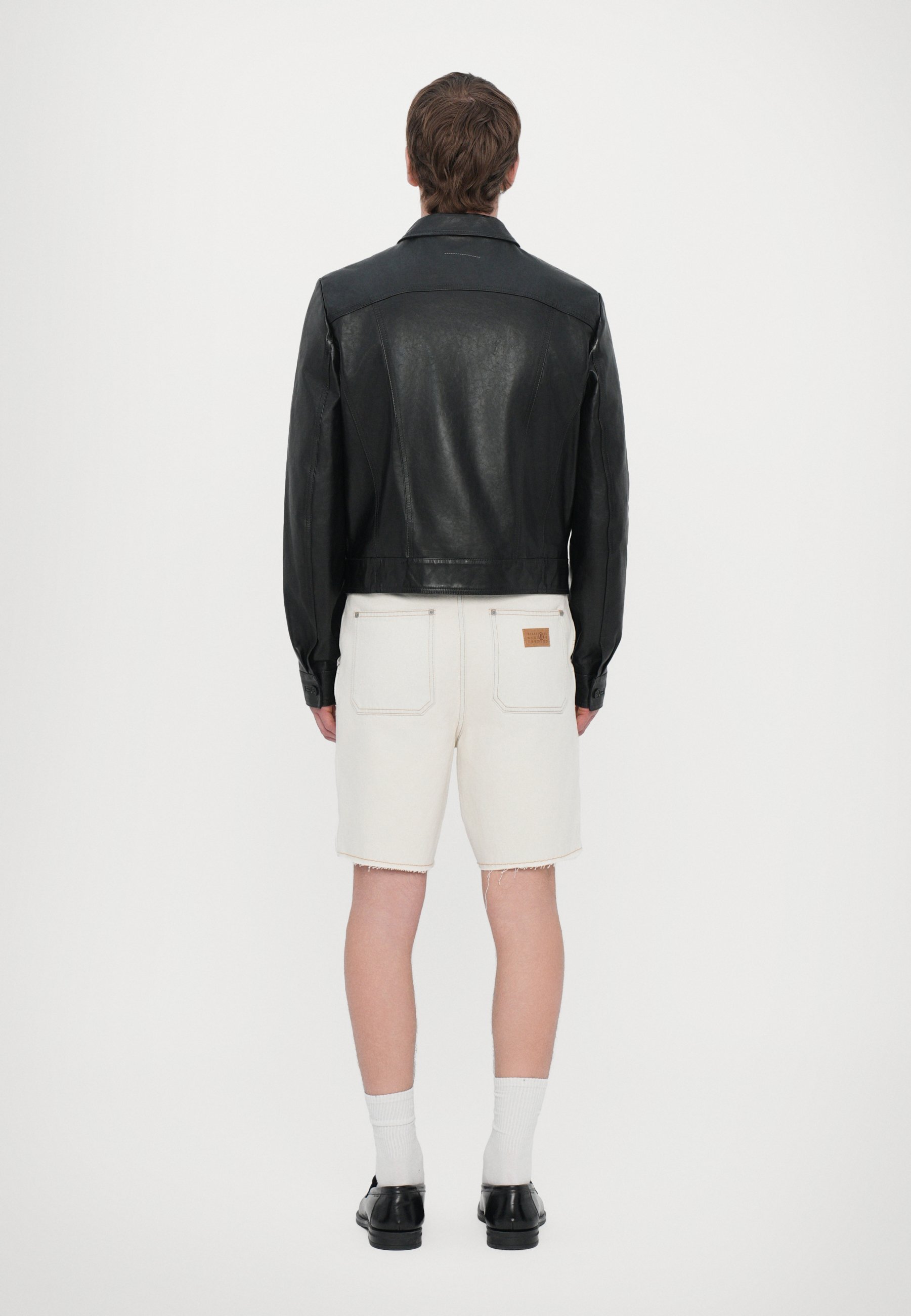 MM6 Maison Margiela SPORTS JACKET - Leather jacket - black - Zalando