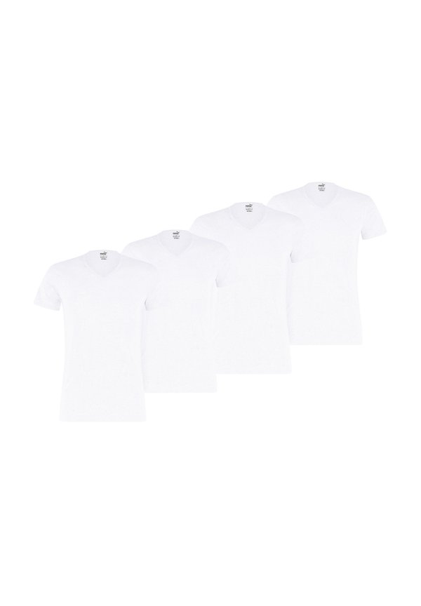 4ER PACK - BASIC V-NECK KURZARM UNI - Undershirt - weiß3