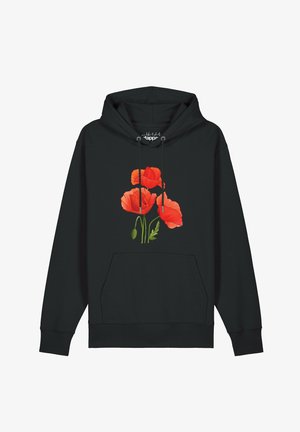 watapparel, POPPY FLOWERS UNISEX - Hoodie - black