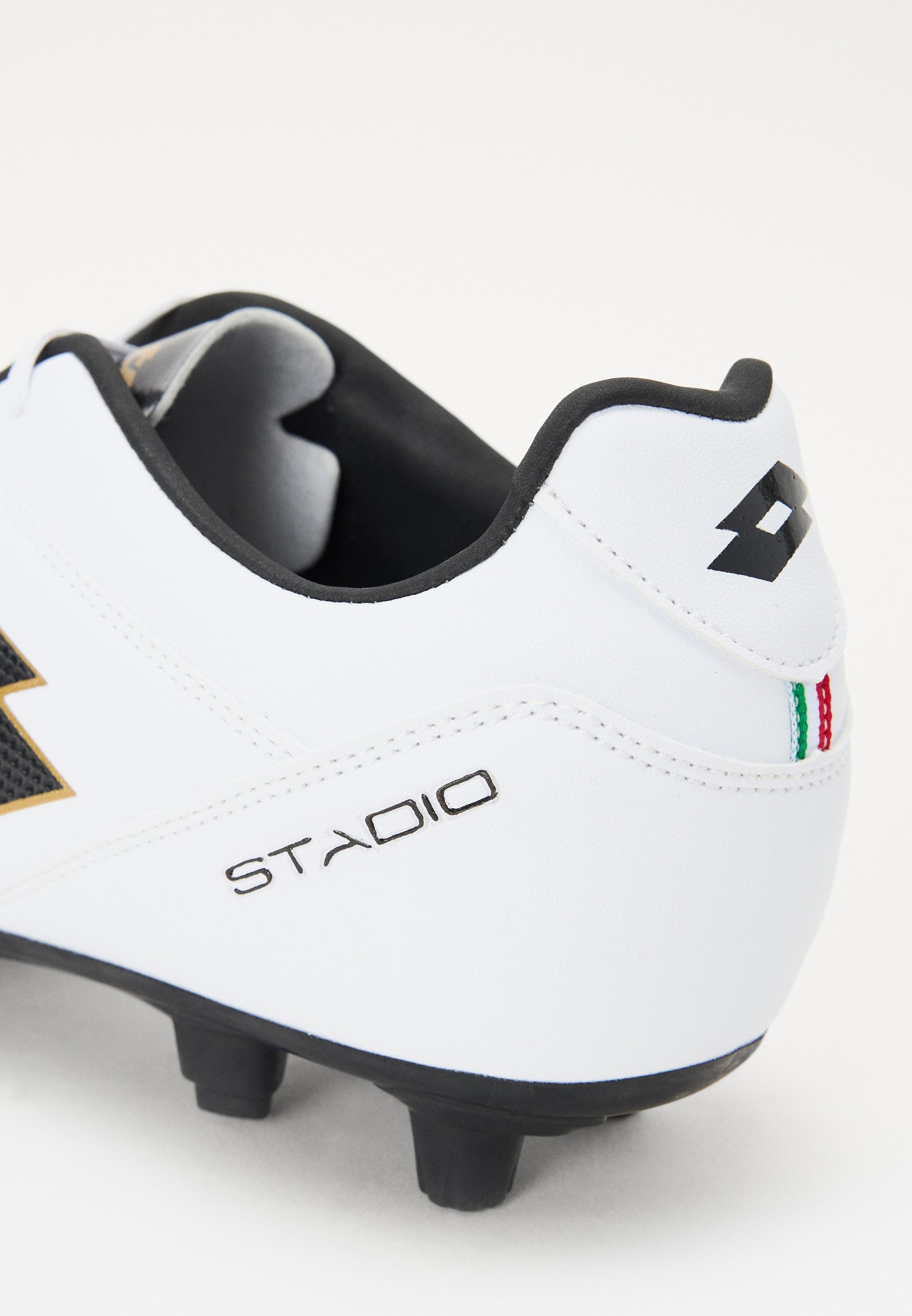 Lotto STADIO - Firm-ground football boots - white/black