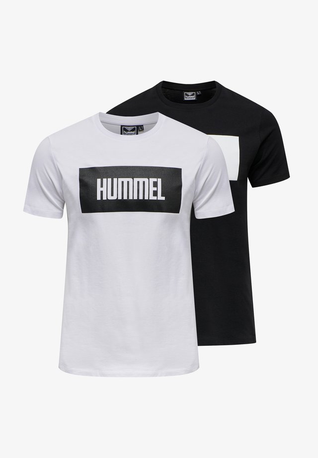 2-PACK - T-shirt med print - black/white