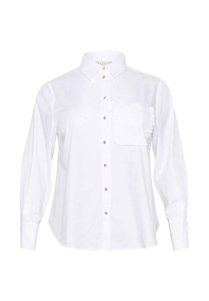 Kaffe Curve Overhemdblouse wit Kaffe Curve Overhemdblouse wit