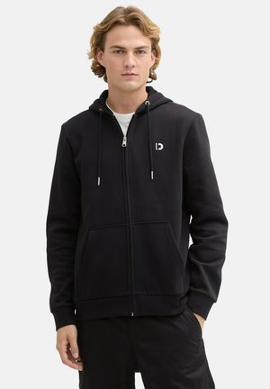 MIT LOGO PRINT - Zip-up sweatshirt - black