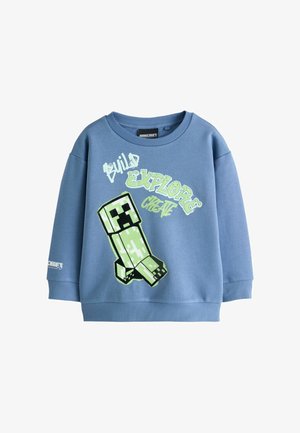 Next, REGULAR FIT - MINECRAFT CREW NECK HOODIE - Mikina - blue