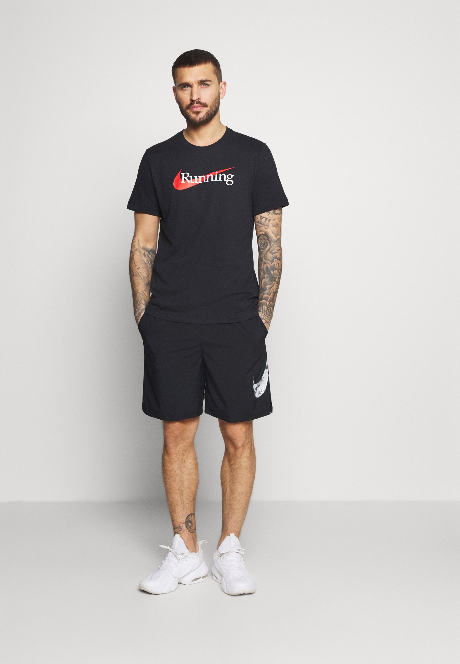 Nike Performance SHORT CAMO - Korte broeken - black/Zwart - Zalando.nl