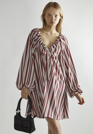 SWING - Day dress - burgundy stripe