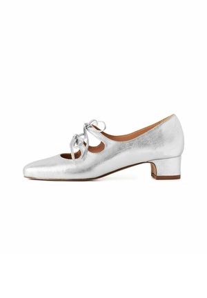Snørepumps - silver