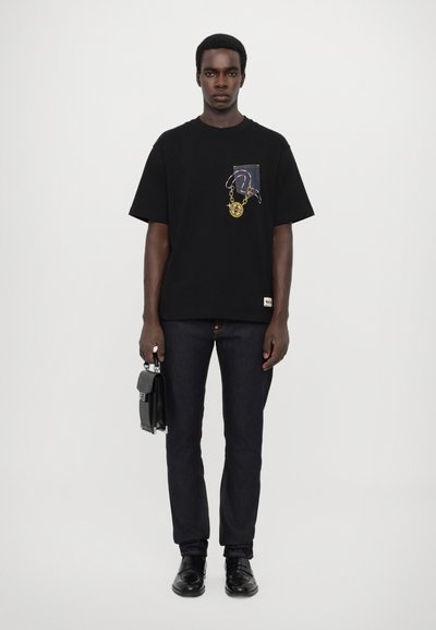 Evisu SEAGULL PRINTED JEANS - Calças de ganga justas - blue denim