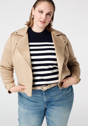 NOT TRANSLATED - Imitatieleren jas - sand