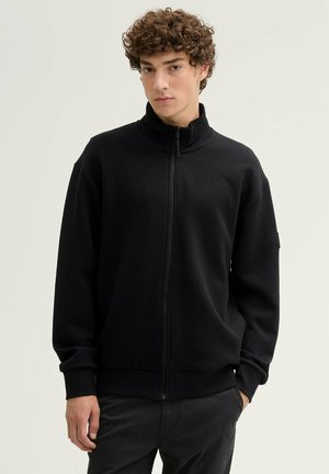 MIT STRUKTUR - Sweatjacke - black