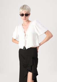 Sister Jane WATERFALL SKIRT - Maxiskjørt - black